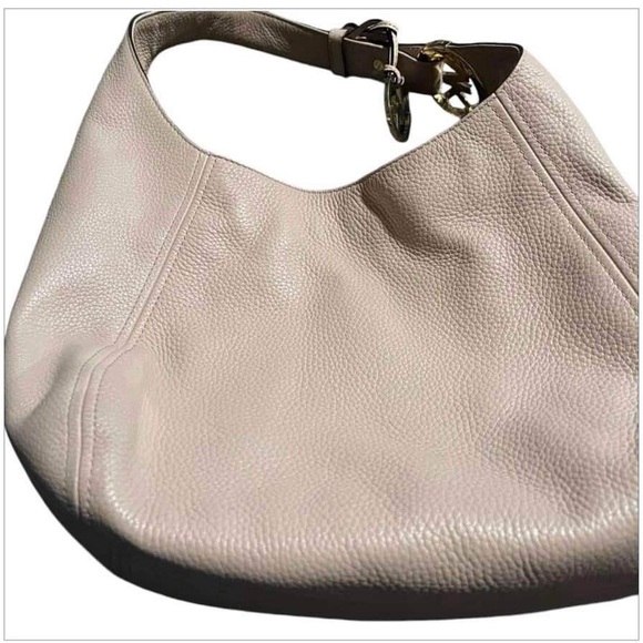 Michael Kors Fulton Large Hobo Shoulder Bag Pebble Leather MK Purse - Picture 1 of 11
